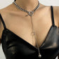 N795 Punk Pendant Clavicle Chain Metal Texture Exaggerated Trendy Necklace Necklace