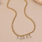 Jewelry Diamond DIY English Alphabet Pendant Necklace Retro Hip Hop Clavicle Chain Couple Accessories