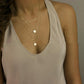 Fashion Geometric Metal Lasso Simple Necklace Metal Sequin Multilayer Necklace