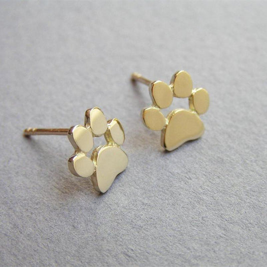 Popular jewelry creative pet dog paw footprint earrings earrings cute animal paw earrings