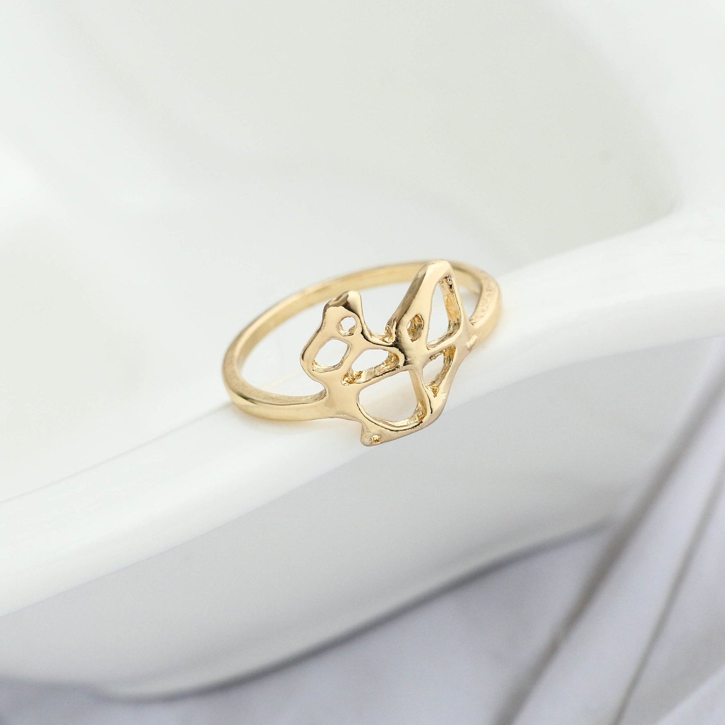 jewelry hollow squirrel ring female cute animal ring