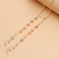Jewelry trendy color dripping oil flower glasses chain accessories mask hanging chain female