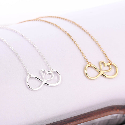 Creative 8-character love jewelry fashion simple love 8-character necklace exquisite short trendy pendant jewelry