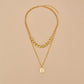 Fashionable simple British queen head necklace retro thick chain collarbone chain necklace jewelry