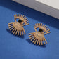 Retro Exaggerated Eye Earrings Female Fashion Simple Ethnic Eyelash Stud Earrings