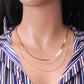 Multi-layered necklace ins cold necklace simple metal necklace year popular collarbone chain