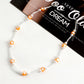 Jewelry bohemian color love transparent rice bead choker necklace female ins all-match high-end sense
