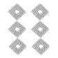 E145 exaggerated multi-layer earrings square full diamond claw chain light luxury earrings heavy industry temperament earrings