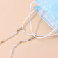 Jewelry Fashion Color Transparent Rice Beads Glasses Holder Women's Face Mask Dual Use Chain