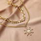 Fashion personality atmosphere double thick chain anchor men's necklace niche design clavicle chain men