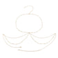 Jewelry Beach Sexy Bikini Chest Chain Simple Imitation Crystal Metal Thin Chain Body Chain