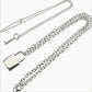 Jewelry multi-layer lock retro street photography necklace female personality creative metal cold sweater chain