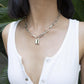 Metal small lock necklace female personality fashion simple series cold chic net red collarbone chain