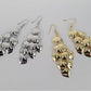 Long Earrings Zinc Alloy Fashion Earrings Shiny Peach Heart Round Earrings Direct Supply