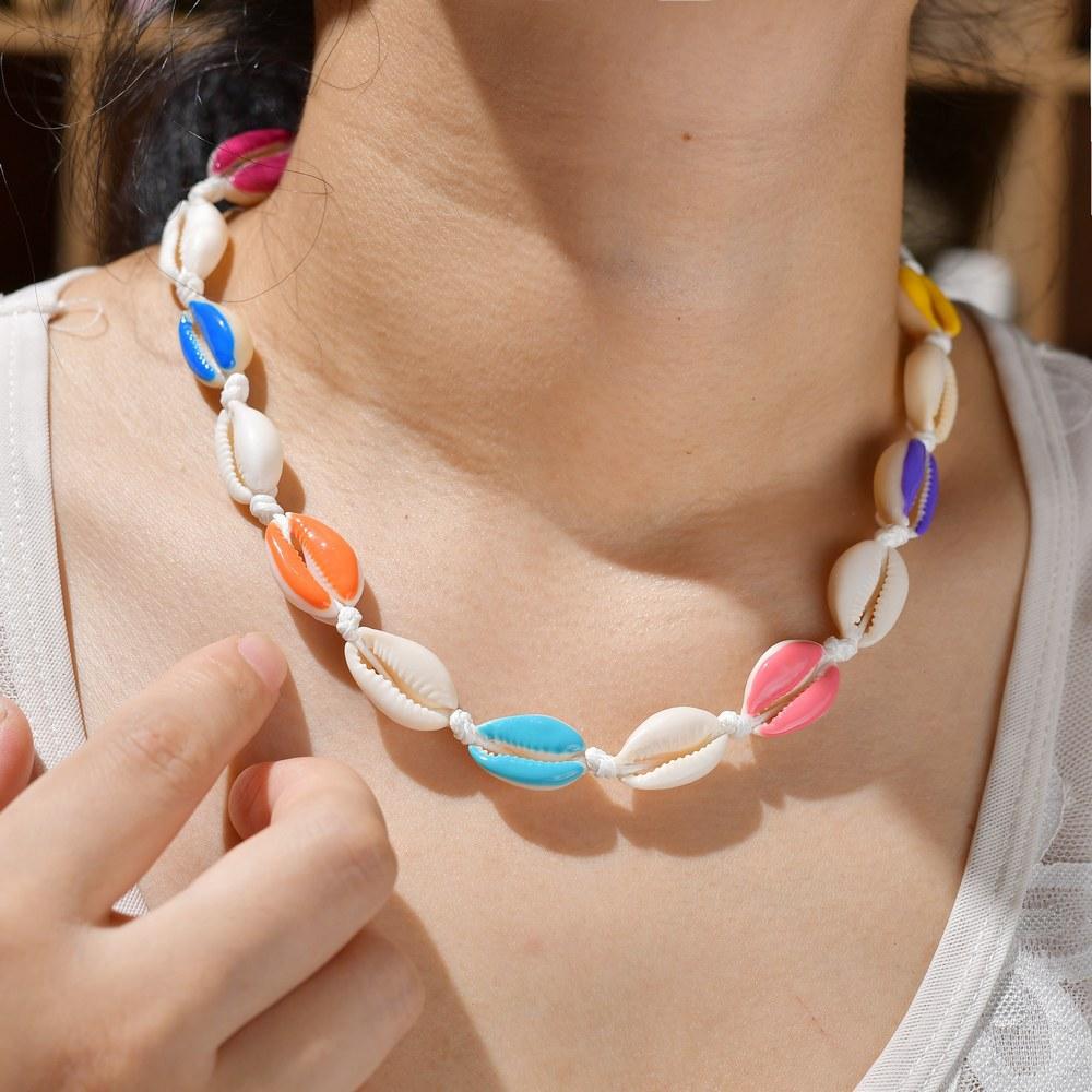 Accessories Jewelry Shell Necklace Rope Pearl Hawaiian Beach Necklace Women