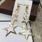 Three-Piece Pentagram Star Stud Earrings Indian Earrings Ornaments