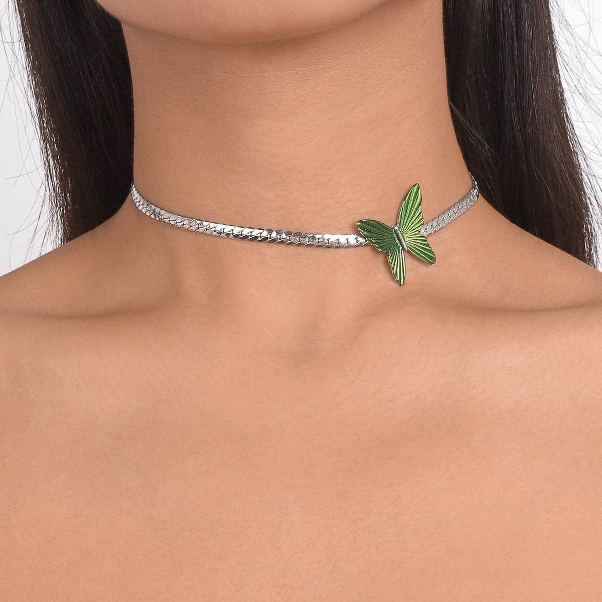 1724 jewelry sexy modern butterfly choker necklace temperament sweet niche geometric necklace