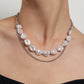 Jewelry Ladies Irregular Flat Pearl Necklace Creative Punk Personalized Chain Necklace