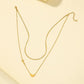 Niche design sense titanium steel double-layer heart-shaped necklace simple love love stainless steel clavicle chain jewelry female