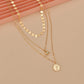 Retro Queen Head Necklace Fashion CCB Alloy Pendant Multilayer Necklace Accessories