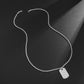 Jewelry Hip Hop Trendy People Inlaid Rhinestone Tag Necklace Retro Simple Metal Twist Chain Necklace