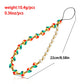 Jewelry hand-woven imitation pearl hit color mobile phone chain small fresh color heart simple lanyard