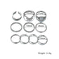 Vintage Alloy Resin Accessories Multi-Piece Ring Ethnic Turquoise Knuckle Rings Women Accessories