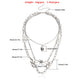 Jewelry punk multi-layer flame shape ins metal necklace female skull clavicle chain necklace