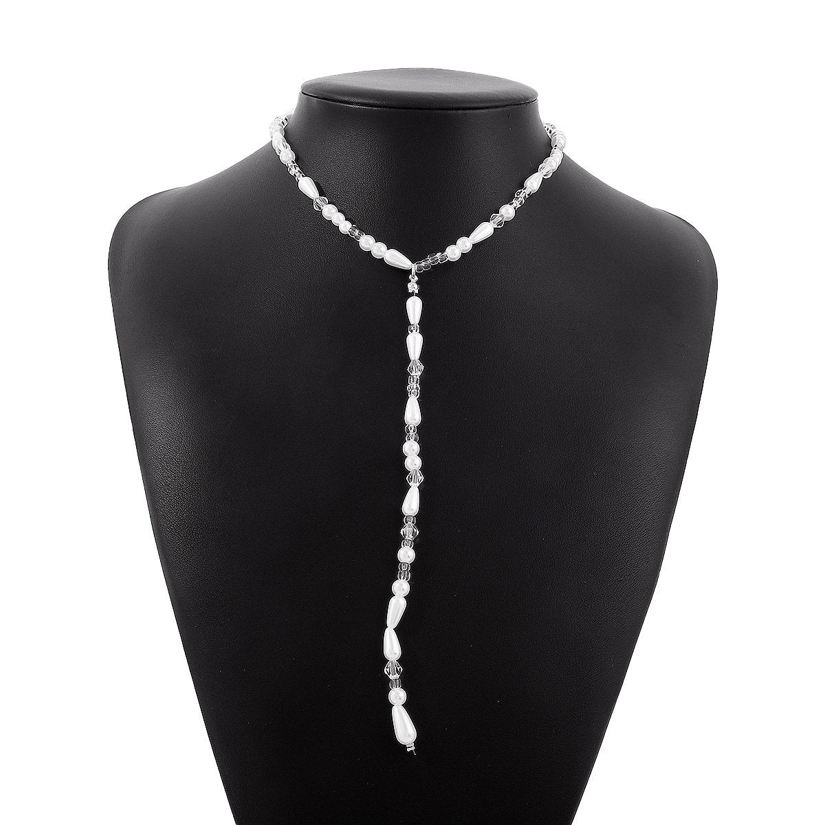 N1674 Long Y-shaped Pearl Necklace Personality Retro Elegant Necklace Water Drop Beaded Fashion Necklace Women