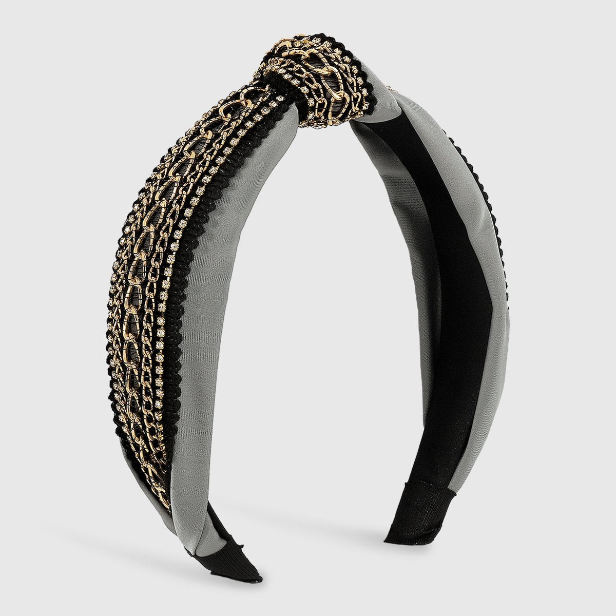 F457 Exaggerated Rhinestone Headband Baroque Claw Chain Chain Palace Retro Pressed Hair Headband Female