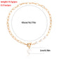 Jewelry punk simple single-layer back-shaped chain pearl pendant necklace female ins all-match necklace