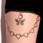 Jewelry Butterfly Pendant Hollow Love Leg Chain Female Lace Elastic Sexy Thigh Ring Body Chain