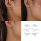 E1383 Small Geometric Stud Earrings Small Dinosaur Personality Retro Simple Metal Earring Set