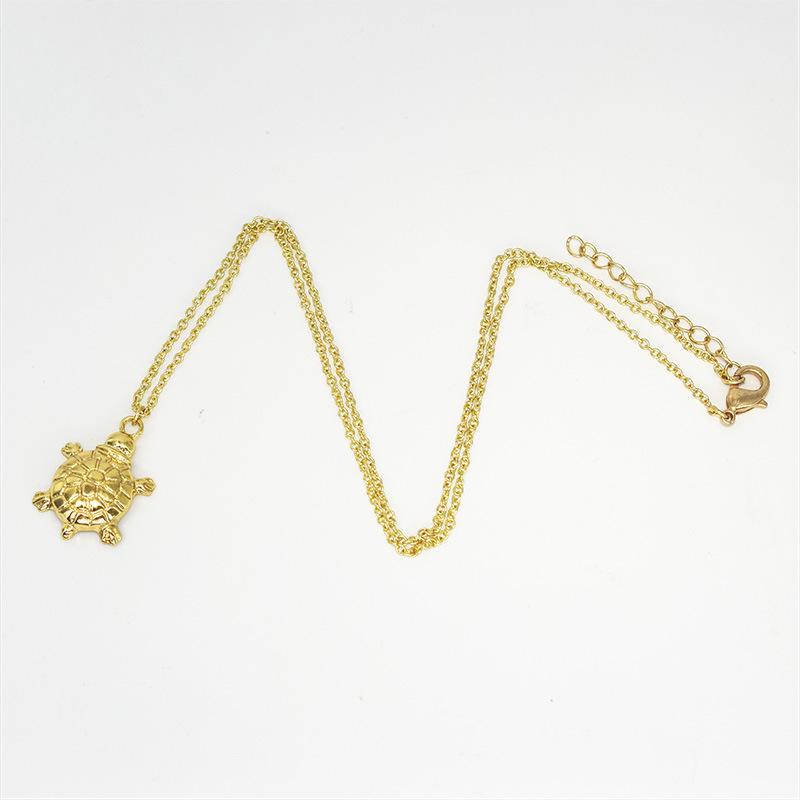 Jewelry Bohemian Little Turtle Necklace Pendant Electroplated Gold Silver