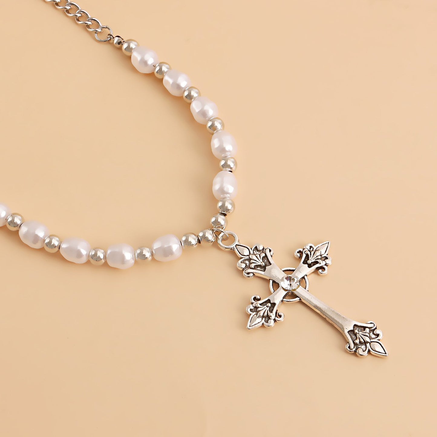 Jewelry Retro Cross Multilayer Necklace Women's Fashion Simple Business Versatile Clavicle Chain