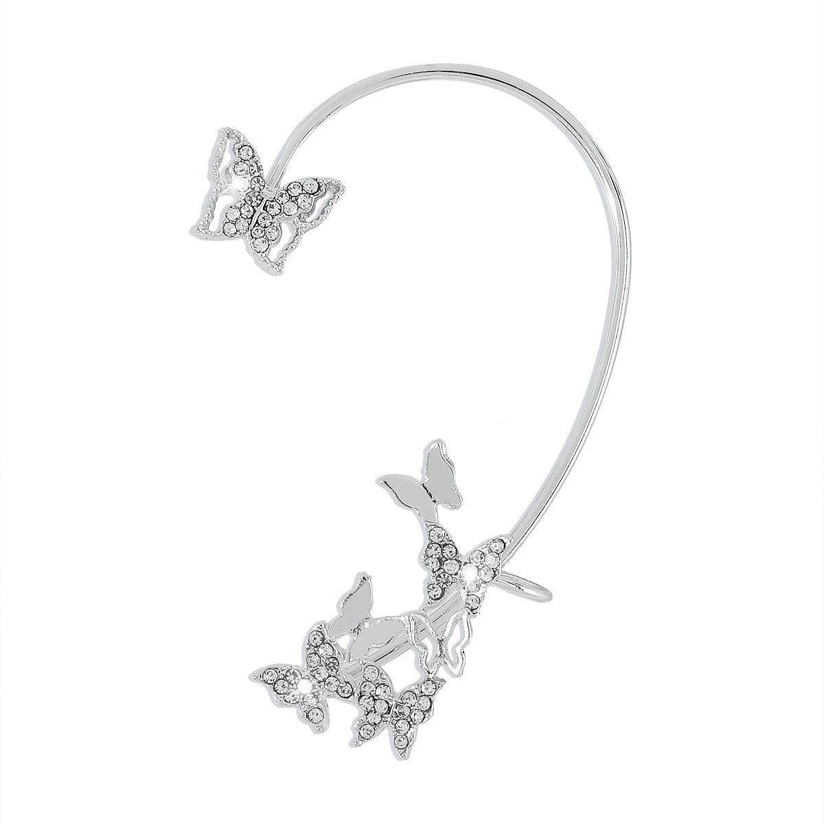 E1697 Jewelry French Elegant Butterfly Rhinestone Earrings Net Red Fairy Geometric Earrings