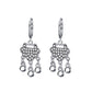 One step one ring safety lock bell earrings women's same style fashion temperament zircon earrings national tide earrings