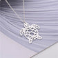 Jewelry Hollow Small Turtle Necklace Pendant Electroplated Gold Silver Alloy Necklace