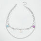 N9513 Personality Simple Double Layer Necklace Pentagram Resin Heart Necklace Geometric Sweet Cool Necklace for Women