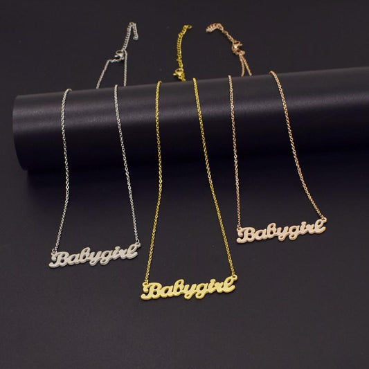 Explosive Necklace Titanium Steel Alphabet Necklace Babygirl Necklace Accessories