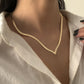 Jewelry Retro Hip Hop Flat Snake Bone Chain Necklace Simple Geometric V-shaped Single Layer Necklace for Women