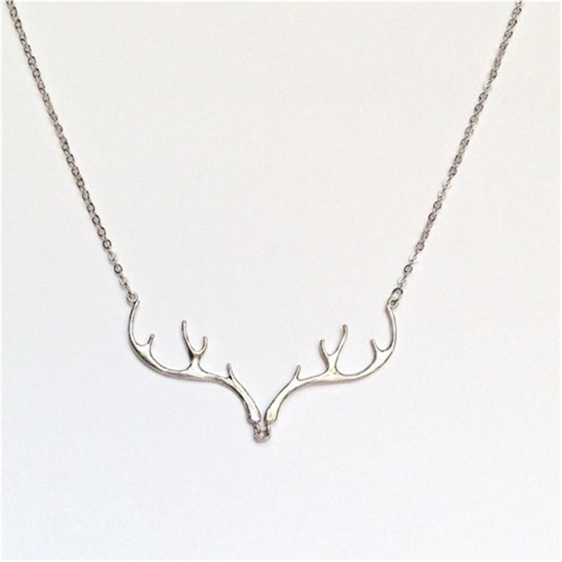 Personality Simple Summer Small Antler Necklace Ladies Fashion Elk Antler Clavicle Chain Jewelry