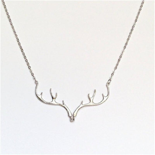 Personality Simple Summer Small Antler Necklace Ladies Fashion Elk Antler Clavicle Chain Jewelry