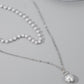 Light luxury niche simple all-match net red necklace temperament double elegant small pearl pendant
