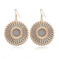 Fashion night trend OL double-layer swing earrings Ferris wheel disc frosted ear jewelry large circle earrings