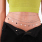 Sexy multi-layer tassel sequins metal chain street photography hipster beach rhinestone love thin waist chain