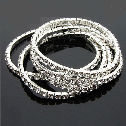 Hand Jewelry Full Diamond Single Row Elastic Bracelet Shiny Intellectual Star Combination Bracelet
