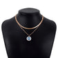 N1699 Necklace Fresh and Lovely Drip Oil Cherry Print Ladybug Layered Double Layer Simple Necklace