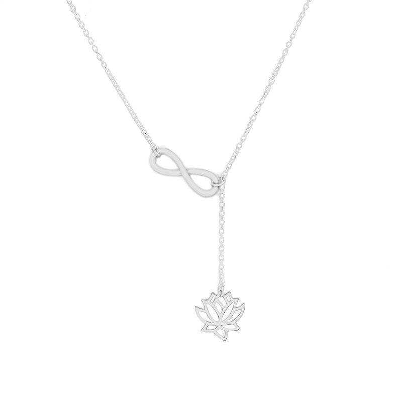 Figure 8 lotus necklace women's fashion fashion all-match jewelry flower pendant