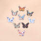 Jewelry double-sided printing butterfly leather earrings women's fashion ear hook combination earrings
